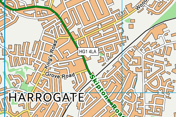 HG1 4LA map - OS VectorMap District (Ordnance Survey) HG1 4LA map - OS VectorMap District (Ordnance Survey)