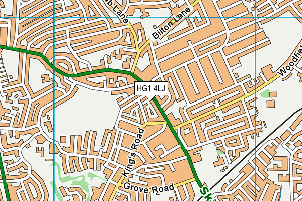 HG1 4LJ map - OS VectorMap District (Ordnance Survey)