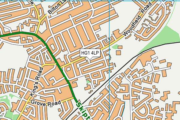 HG1 4LP map - OS VectorMap District (Ordnance Survey) HG1 4LP map - OS VectorMap District (Ordnance Survey)