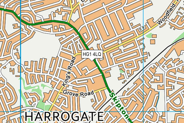 HG1 4LQ map - OS VectorMap District (Ordnance Survey) HG1 4LQ map - OS VectorMap District (Ordnance Survey)