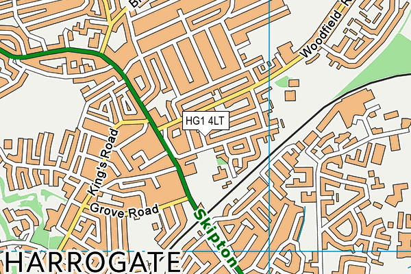 HG1 4LT map - OS VectorMap District (Ordnance Survey) HG1 4LT map - OS VectorMap District (Ordnance Survey)