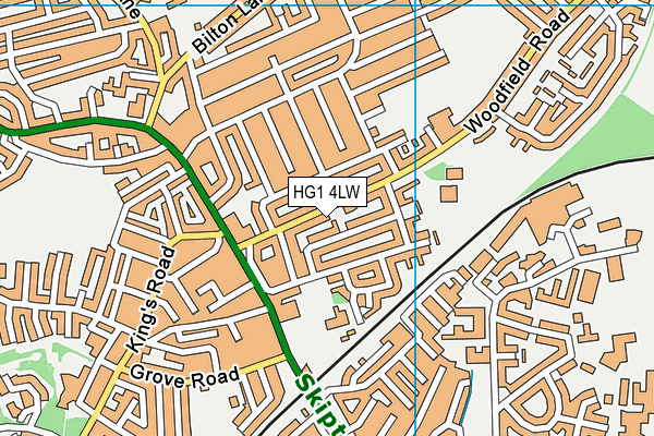 HG1 4LW map - OS VectorMap District (Ordnance Survey)