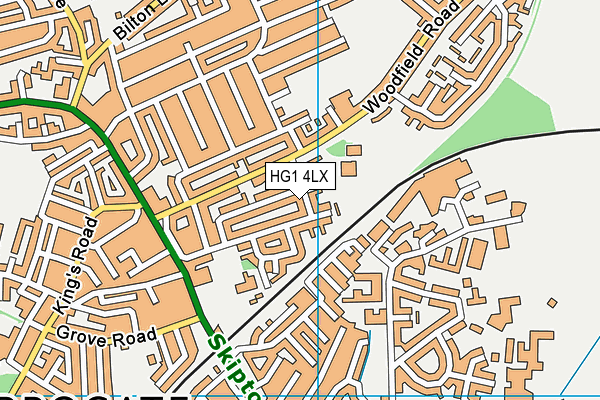 HG1 4LX map - OS VectorMap District (Ordnance Survey) HG1 4LX map - OS VectorMap District (Ordnance Survey)