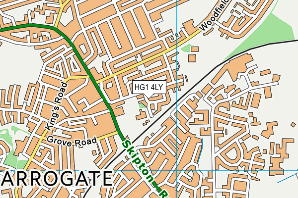 HG1 4LY map - OS VectorMap District (Ordnance Survey) HG1 4LY map - OS VectorMap District (Ordnance Survey)