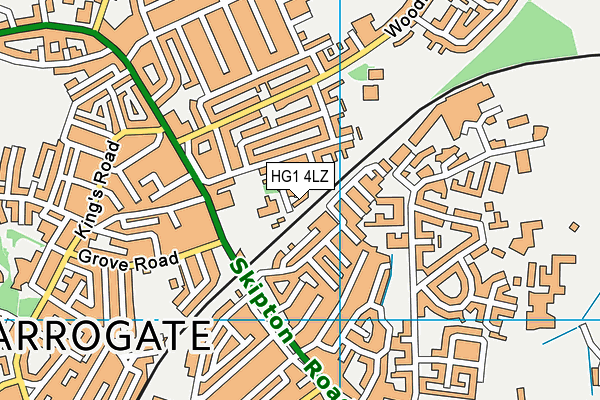 HG1 4LZ map - OS VectorMap District (Ordnance Survey) HG1 4LZ map - OS VectorMap District (Ordnance Survey)