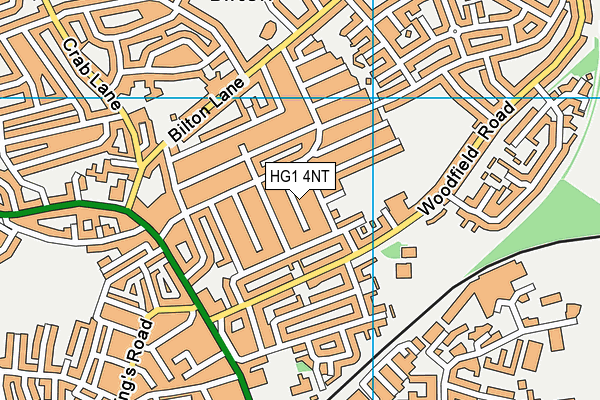 HG1 4NT map - OS VectorMap District (Ordnance Survey) HG1 4NT map - OS VectorMap District (Ordnance Survey)