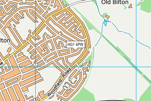 HG1 4PW map - OS VectorMap District (Ordnance Survey) HG1 4PW map - OS VectorMap District (Ordnance Survey)