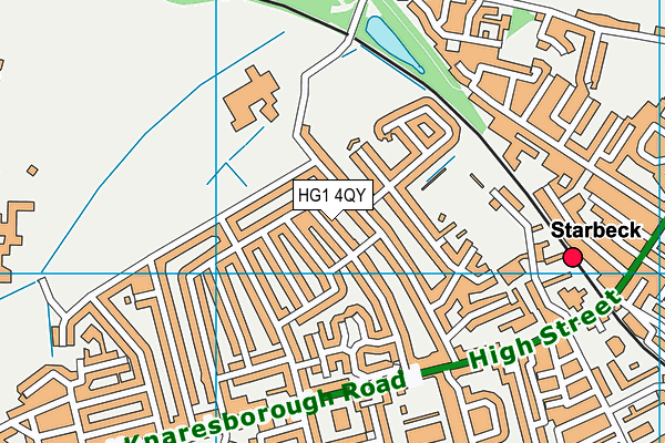 HG1 4QY map - OS VectorMap District (Ordnance Survey) HG1 4QY map - OS VectorMap District (Ordnance Survey)