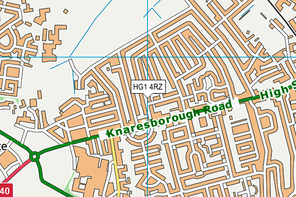 HG1 4RZ map - OS VectorMap District (Ordnance Survey) HG1 4RZ map - OS VectorMap District (Ordnance Survey)