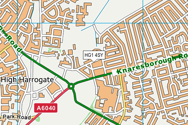 HG1 4SY map - OS VectorMap District (Ordnance Survey) HG1 4SY map - OS VectorMap District (Ordnance Survey)