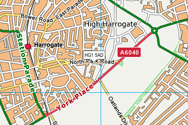 HG1 5AD map - OS VectorMap District (Ordnance Survey)