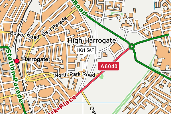 HG1 5AF map - OS VectorMap District (Ordnance Survey) HG1 5AF map - OS VectorMap District (Ordnance Survey)