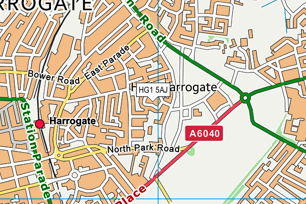 HG1 5AJ map - OS VectorMap District (Ordnance Survey) HG1 5AJ map - OS VectorMap District (Ordnance Survey)