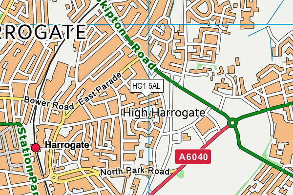 HG1 5AL map - OS VectorMap District (Ordnance Survey) HG1 5AL map - OS VectorMap District (Ordnance Survey)