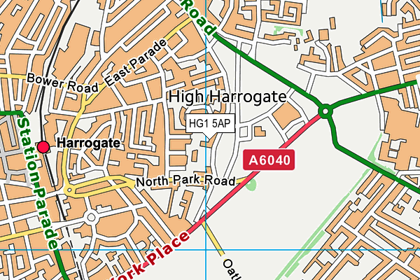 HG1 5AP map - OS VectorMap District (Ordnance Survey) HG1 5AP map - OS VectorMap District (Ordnance Survey)