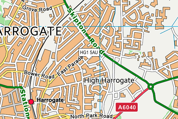 HG1 5AU map - OS VectorMap District (Ordnance Survey) HG1 5AU map - OS VectorMap District (Ordnance Survey)