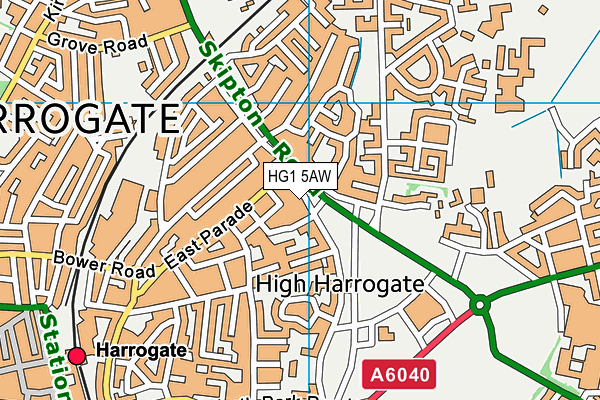 HG1 5AW map - OS VectorMap District (Ordnance Survey) HG1 5AW map - OS VectorMap District (Ordnance Survey)
