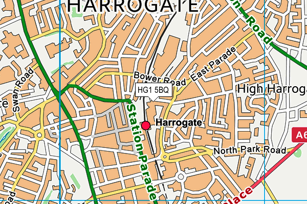 HG1 5BQ map - OS VectorMap District (Ordnance Survey) HG1 5BQ map - OS VectorMap District (Ordnance Survey)