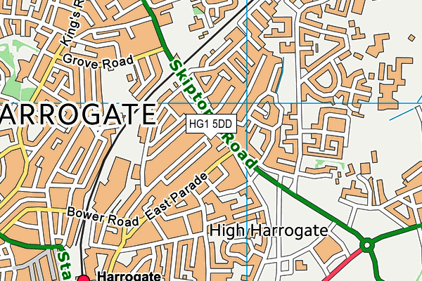 HG1 5DD map - OS VectorMap District (Ordnance Survey) HG1 5DD map - OS VectorMap District (Ordnance Survey)
