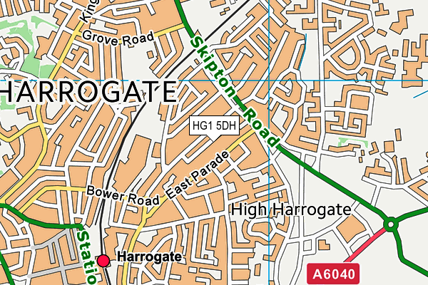 HG1 5DH map - OS VectorMap District (Ordnance Survey) HG1 5DH map - OS VectorMap District (Ordnance Survey)