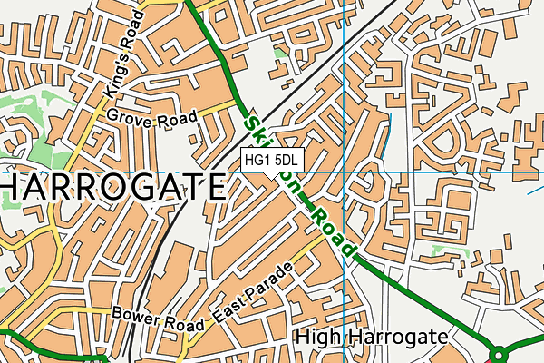 HG1 5DL map - OS VectorMap District (Ordnance Survey) HG1 5DL map - OS VectorMap District (Ordnance Survey)