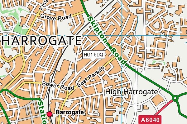 HG1 5DQ map - OS VectorMap District (Ordnance Survey) HG1 5DQ map - OS VectorMap District (Ordnance Survey)