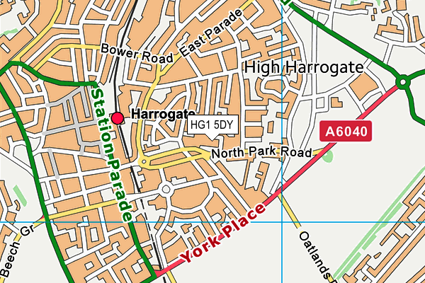 HG1 5DY map - OS VectorMap District (Ordnance Survey) HG1 5DY map - OS VectorMap District (Ordnance Survey)