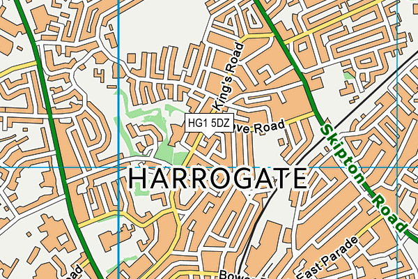 HG1 5DZ map - OS VectorMap District (Ordnance Survey) HG1 5DZ map - OS VectorMap District (Ordnance Survey)