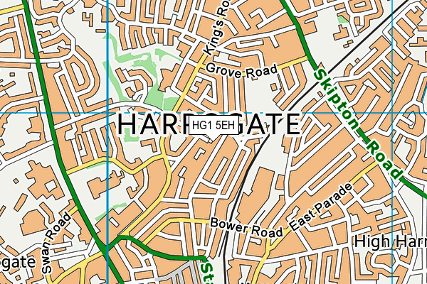 HG1 5EH map - OS VectorMap District (Ordnance Survey) HG1 5EH map - OS VectorMap District (Ordnance Survey)