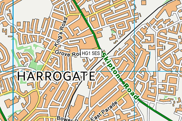 HG1 5ES map - OS VectorMap District (Ordnance Survey) HG1 5ES map - OS VectorMap District (Ordnance Survey)