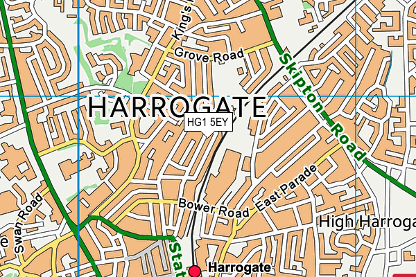 HG1 5EY map - OS VectorMap District (Ordnance Survey) HG1 5EY map - OS VectorMap District (Ordnance Survey)