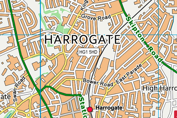 HG1 5HD map - OS VectorMap District (Ordnance Survey) HG1 5HD map - OS VectorMap District (Ordnance Survey)