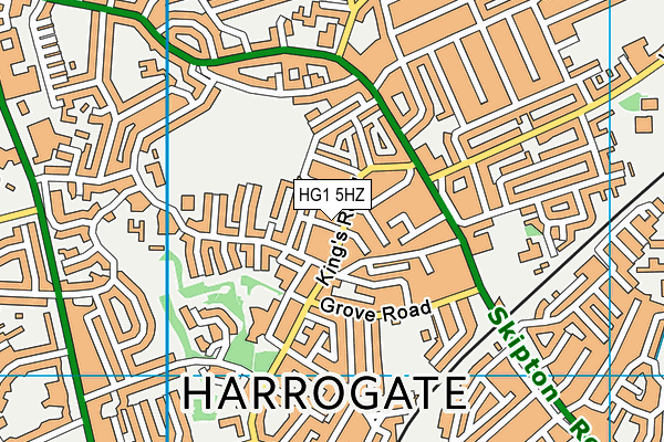 HG1 5HZ map - OS VectorMap District (Ordnance Survey) HG1 5HZ map - OS VectorMap District (Ordnance Survey)