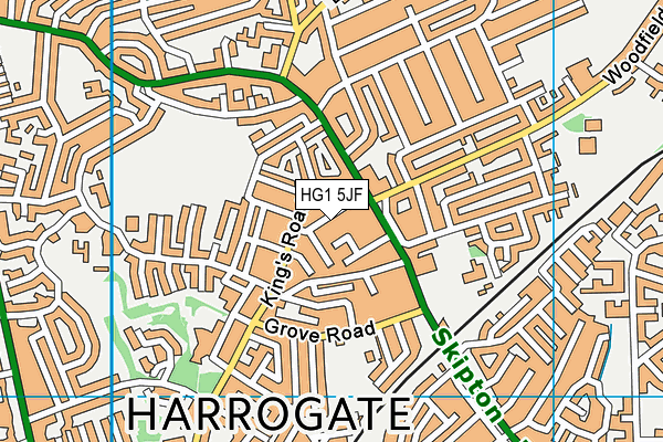 HG1 5JF map - OS VectorMap District (Ordnance Survey) HG1 5JF map - OS VectorMap District (Ordnance Survey)