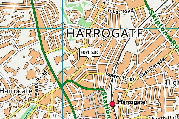 HG1 5JR map - OS VectorMap District (Ordnance Survey) HG1 5JR map - OS VectorMap District (Ordnance Survey)