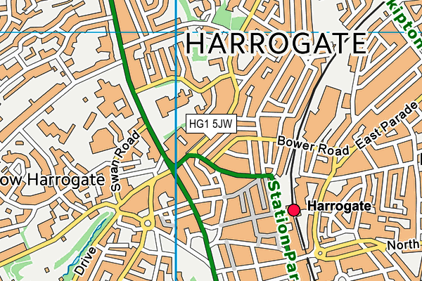 HG1 5JW map - OS VectorMap District (Ordnance Survey) HG1 5JW map - OS VectorMap District (Ordnance Survey)