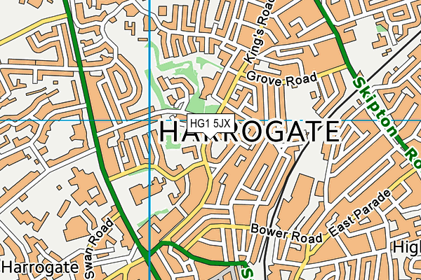 HG1 5JX map - OS VectorMap District (Ordnance Survey) HG1 5JX map - OS VectorMap District (Ordnance Survey)