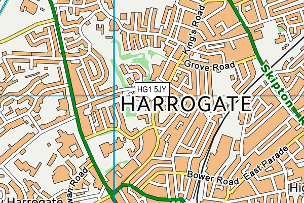 HG1 5JY map - OS VectorMap District (Ordnance Survey)