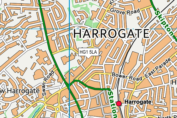 HG1 5LA map - OS VectorMap District (Ordnance Survey) HG1 5LA map - OS VectorMap District (Ordnance Survey)