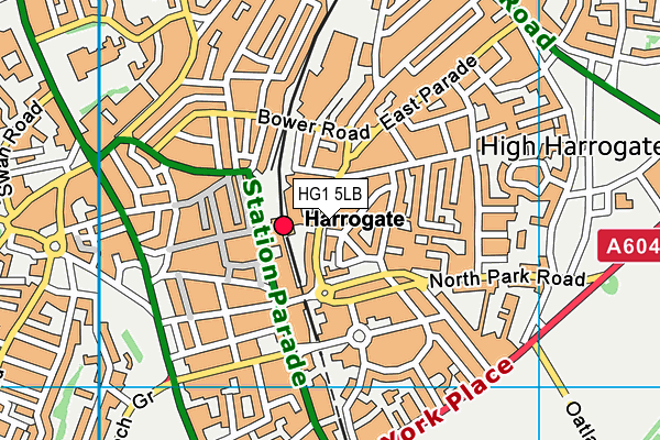 HG1 5LB map - OS VectorMap District (Ordnance Survey) HG1 5LB map - OS VectorMap District (Ordnance Survey)