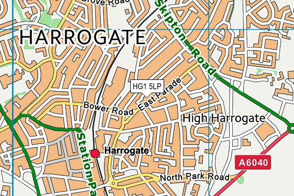 HG1 5LP map - OS VectorMap District (Ordnance Survey) HG1 5LP map - OS VectorMap District (Ordnance Survey)
