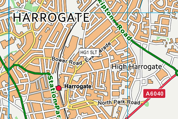 HG1 5LT map - OS VectorMap District (Ordnance Survey) HG1 5LT map - OS VectorMap District (Ordnance Survey)