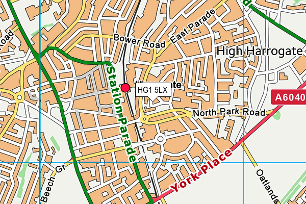 HG1 5LX map - OS VectorMap District (Ordnance Survey) HG1 5LX map - OS VectorMap District (Ordnance Survey)