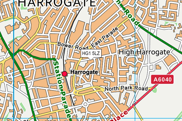 HG1 5LZ map - OS VectorMap District (Ordnance Survey) HG1 5LZ map - OS VectorMap District (Ordnance Survey)
