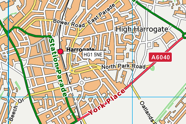 HG1 5NE map - OS VectorMap District (Ordnance Survey) HG1 5NE map - OS VectorMap District (Ordnance Survey)