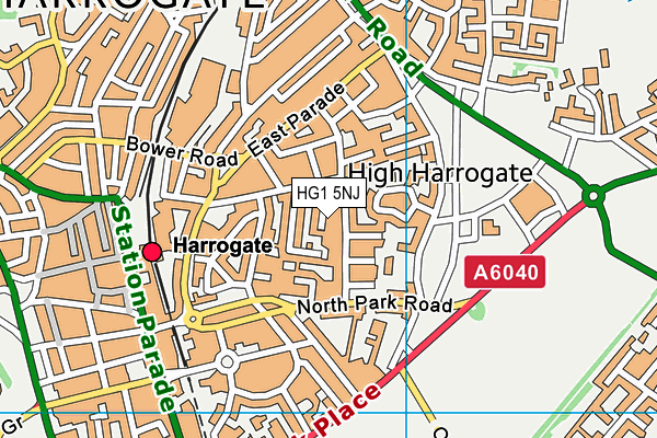HG1 5NJ map - OS VectorMap District (Ordnance Survey) HG1 5NJ map - OS VectorMap District (Ordnance Survey)