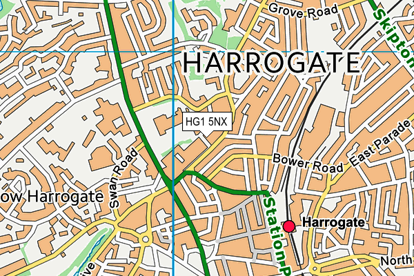 HG1 5NX map - OS VectorMap District (Ordnance Survey) HG1 5NX map - OS VectorMap District (Ordnance Survey)