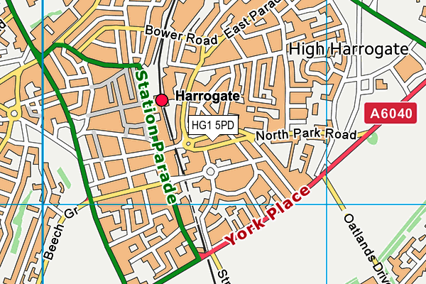 HG1 5PD map - OS VectorMap District (Ordnance Survey) HG1 5PD map - OS VectorMap District (Ordnance Survey)