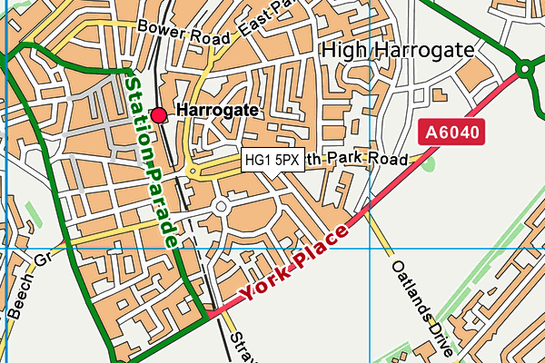 HG1 5PX map - OS VectorMap District (Ordnance Survey) HG1 5PX map - OS VectorMap District (Ordnance Survey)