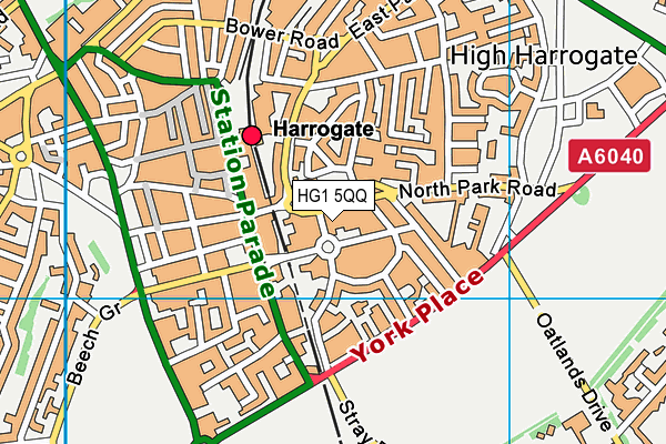 HG1 5QQ map - OS VectorMap District (Ordnance Survey) HG1 5QQ map - OS VectorMap District (Ordnance Survey)